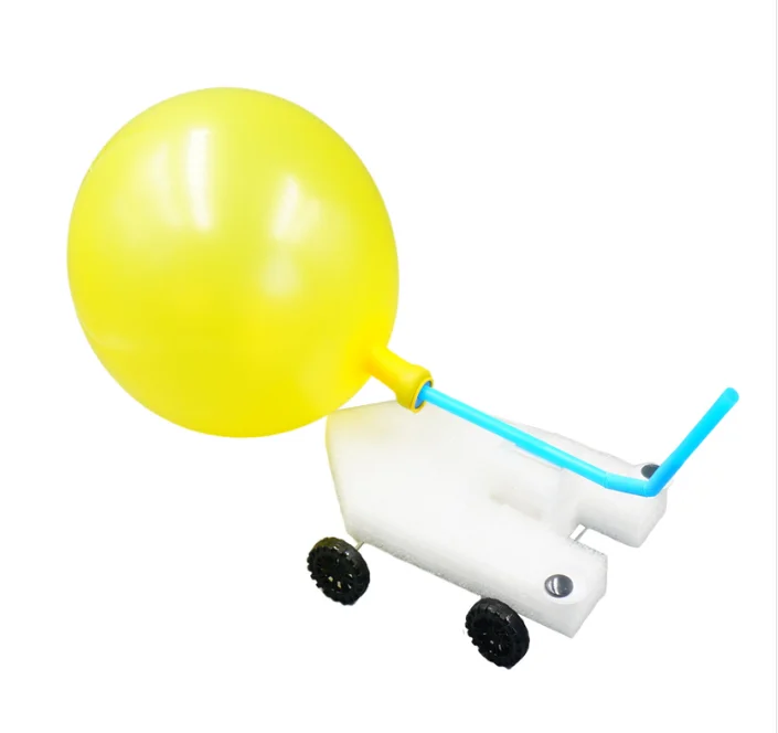 DIY Balloon Power Car Kit Science Learning Children Creative Educational Toys 