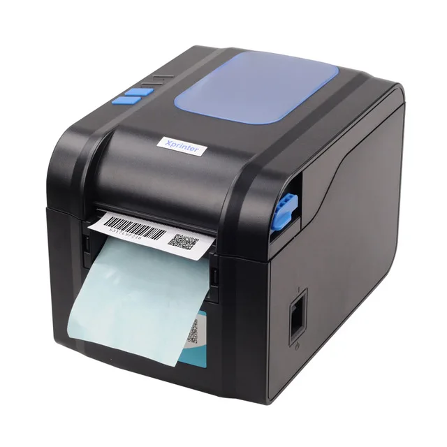 XPRINTER XP-370BM Direct Thermal Desktop Barcode Label Printer for Supermarket Warehouse Coffee Store Compatible Windows/Linux