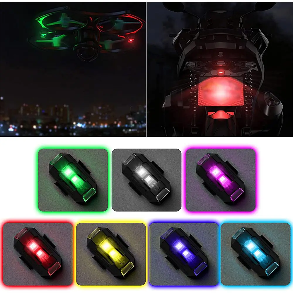 7 Colors Led Aircraft Strobe Lights,31 Lighting Models Usb Charging Universal Drone Strobe
