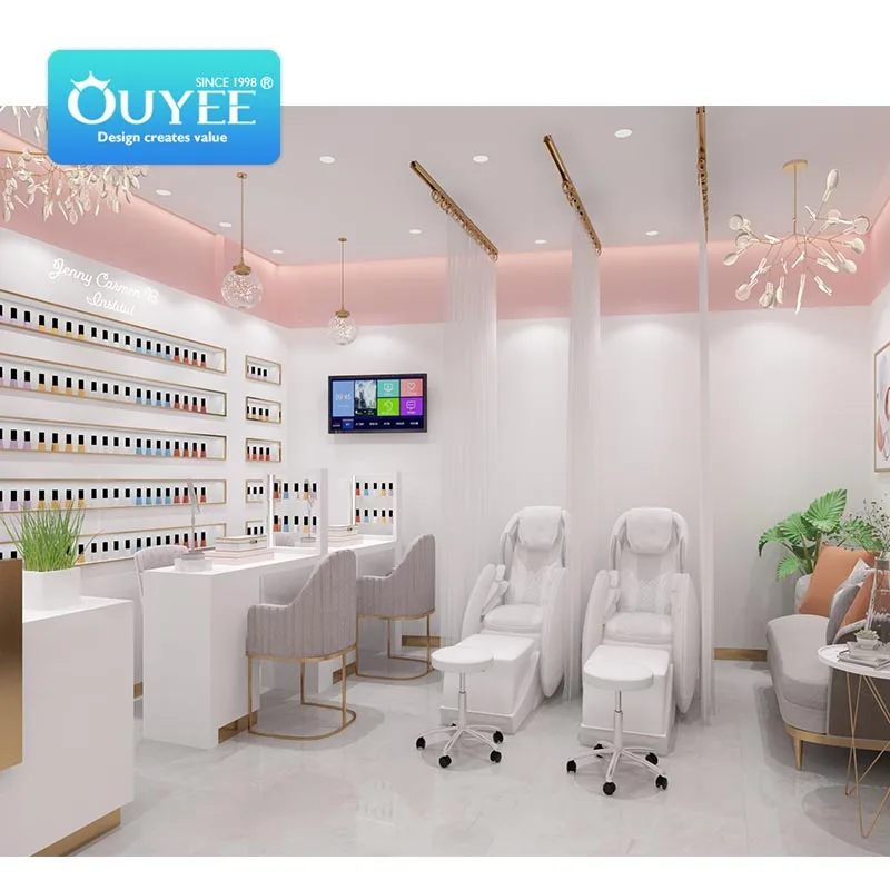 Modern Nails Bar Supplies Nail Salon Furniture Manicure Nail Table Beauty  Hair Salon Station