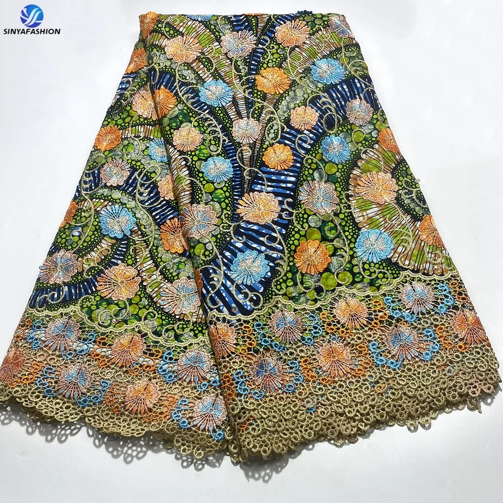 Sinya Luxury 3D Embroidery Applique Lace Super Style Grand Wax