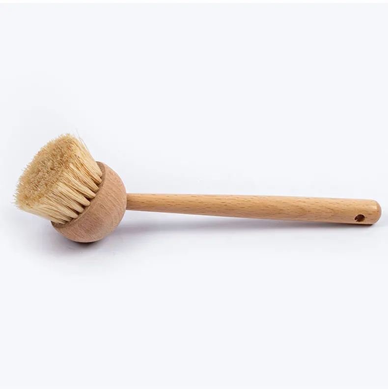 Natural Sisal Palm Coconut Bristles Bamboo Dish Brush for Cast Iron Skillet  Pots Pans Household Items Kitchen - China Electric and Clean price