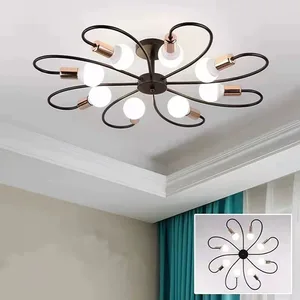 Modern Creative LED Romantic Golden Bedroom Minimalist Personality Living Room Dining Room Ceiling Chandelier IP33 Rated 3000K