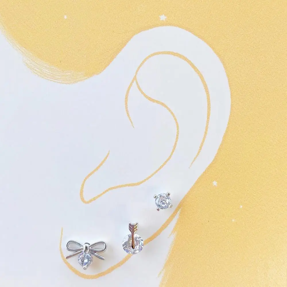 KAKODIY Best Sellers 18K Gold Plated Heart Earrings Accessories Women Engagement Silver 925 Stud Earrings Set detail 4