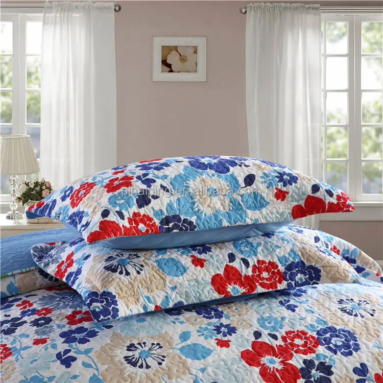 Custom Floral Bed Cover Microfiber Bedspread Lightweight Wholesale