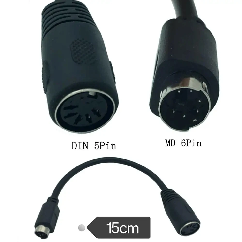 Ps2 To 5 Pin Din Keyboard Adapter 6pin Mini-din (ps2) Male To Din 5pin Female Adapter Connector Cable For