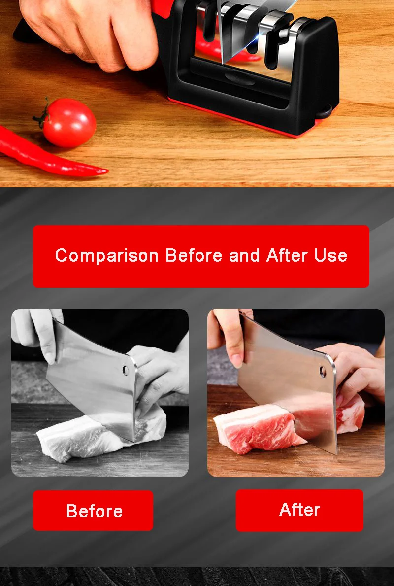 4 In 1 Kitchen Knife Sharpener 4 Stage Knife Accessories Knives