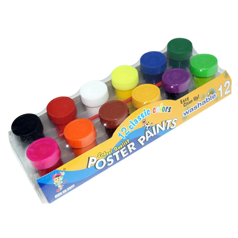 poster paint with brush