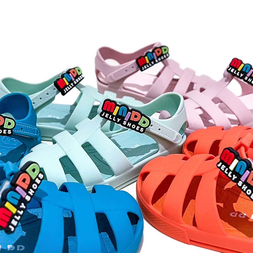 MINI DD Kids Matte PVC Plastic Flat Sandals Size 20-32 Summer Babies Boy  Girl Gladiator Jelly Shoes