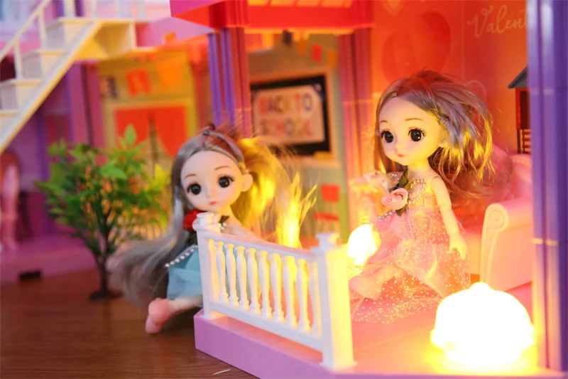 Girl Doll House Toy Set Plastic Doll House Is Suitable for Girl Mini  Apartment Doll House - Main Image