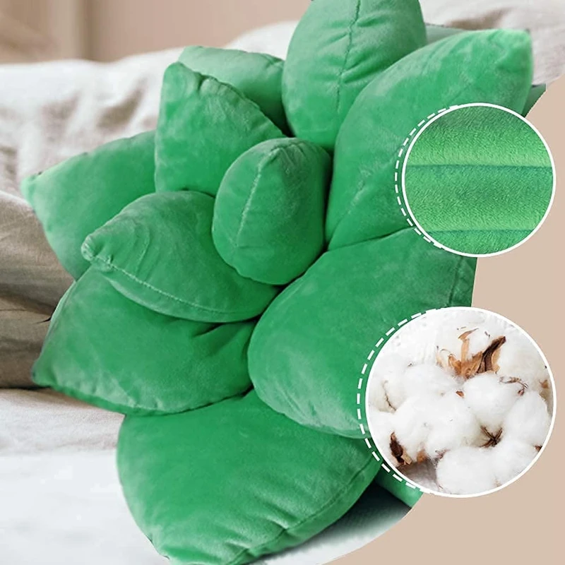 Succulent Plush Succulent Outdoor Pillow 3D Succulent Cactus Decor Throw  Pillows Cute And Stylish