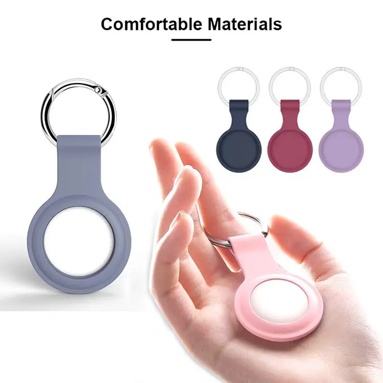 product smart anti lost airtag cover flexible soft silicone key ring for pets keys and backpack waterproof accessory for apple airtag-6