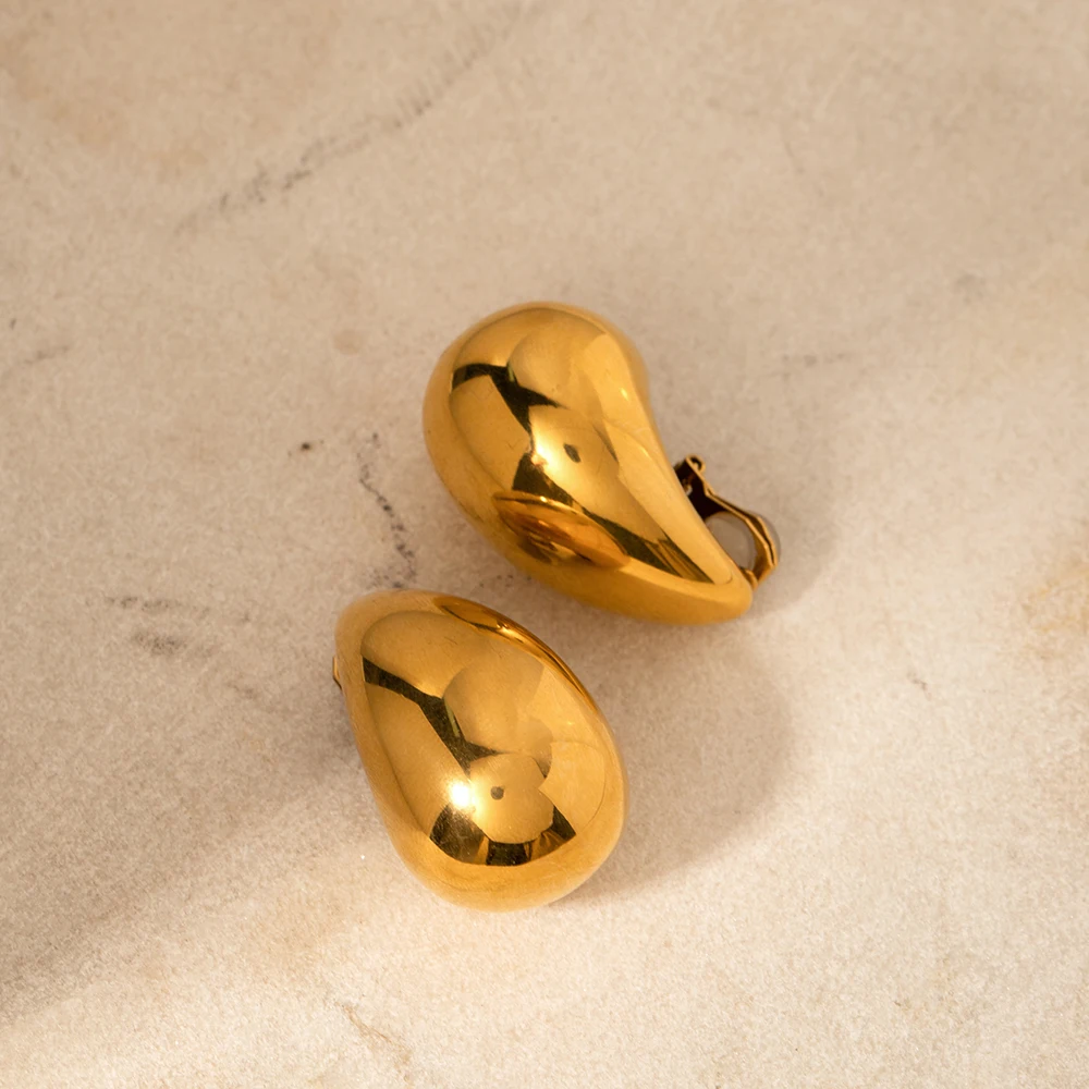 LINONKEY Bottega Earring Dupes Set Large Medium Small Chunky Gold Hoop Earrings
