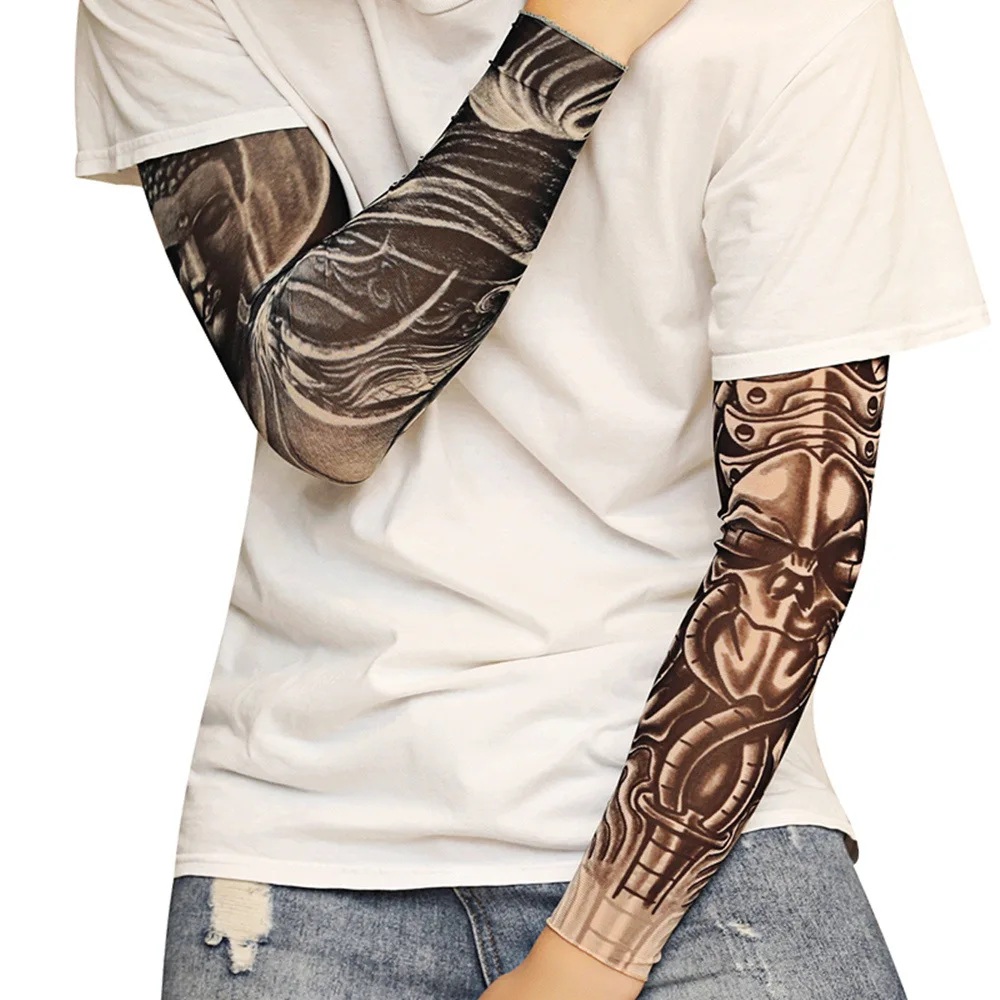 Cotson Beige Tattoo Cotton Arm Sleeves for Men Women Sun Protection (Pack  of 1 Pair) : : Car & Motorbike