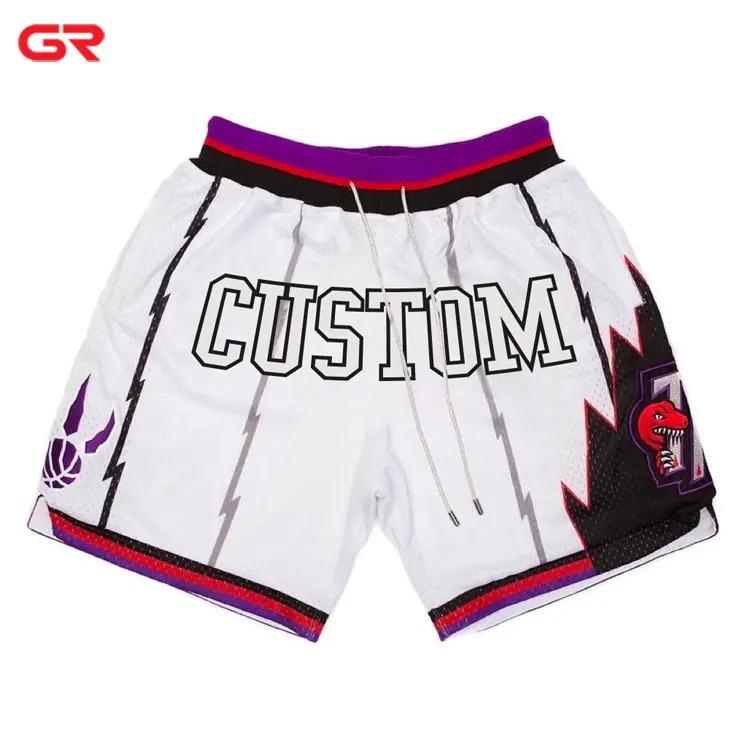 Мужские сетчатые шорты с вышитым