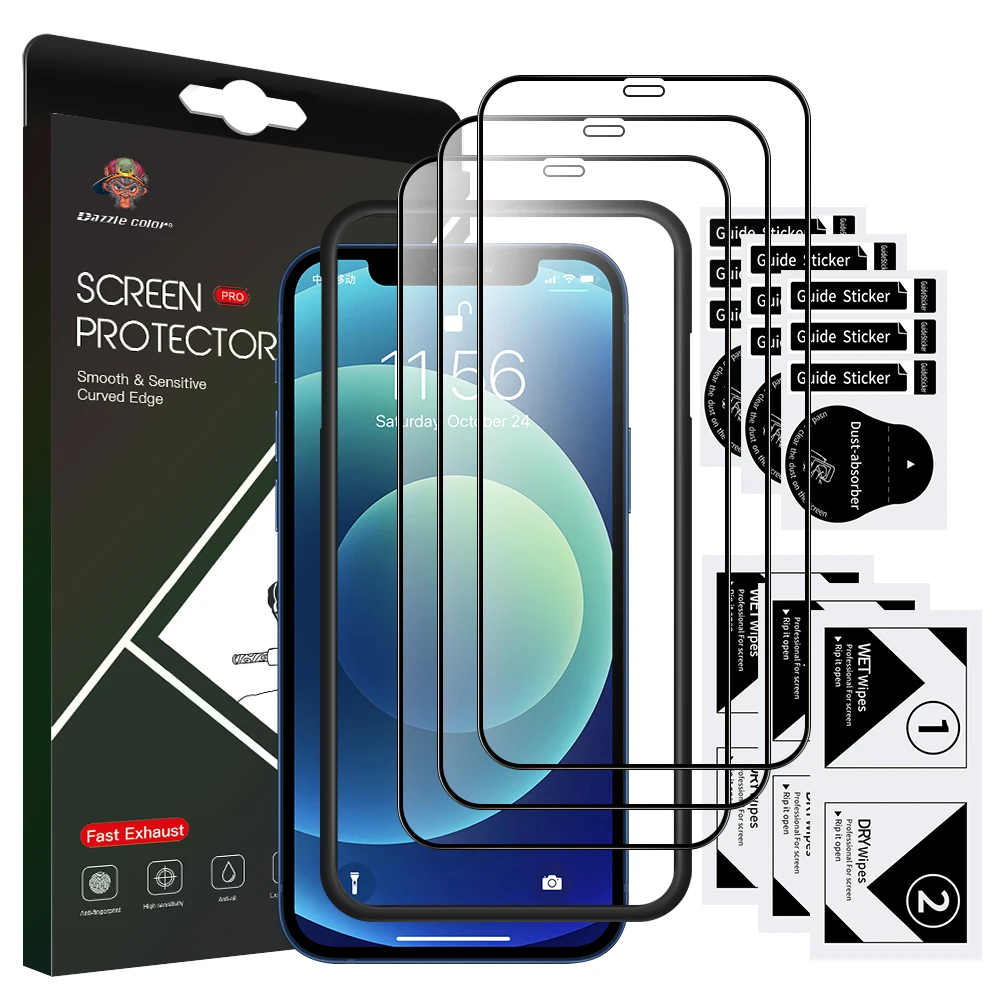 Full Cover protection 9H 9D 0.33mm Anti-scratch hd clear Tempered Glass Film for iphone 16 Pro Max Esd Screen Protector