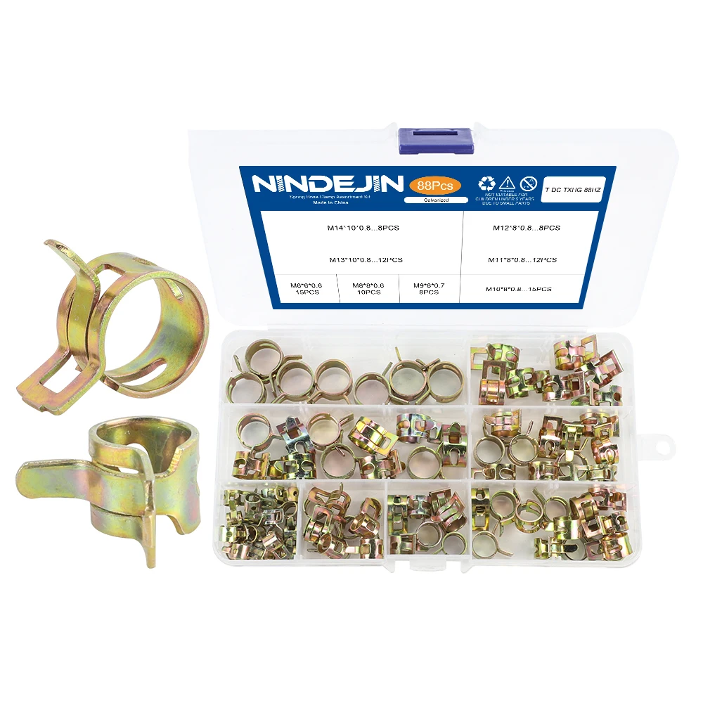 ISPINNER 140-Piece Spring Band Hose Clamp Kit - 6-25mm Silicone Fuel Line & Vacuum Pipe Clamps, 12 Sizes - View #4