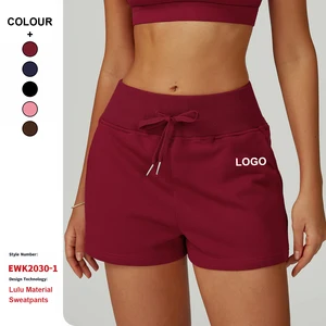 Autumn Winter High-Waisted Yoga Sweatpants Drawstring Women Outdoor Shorts Casual Versatile Running Fitness Shorts With Pockets