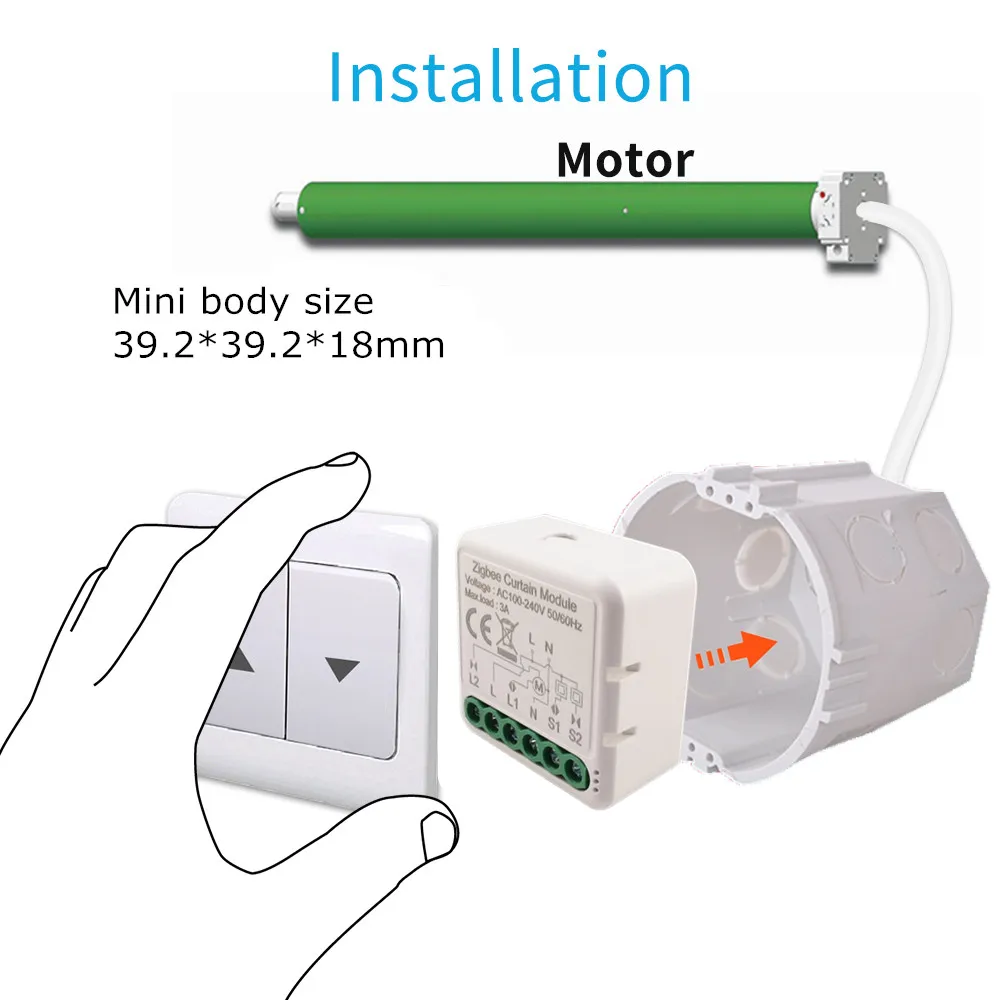 Produktbild von NodOn Rollladenschalter Zigbee SIN 4 RS 20   Kompatibel Mit