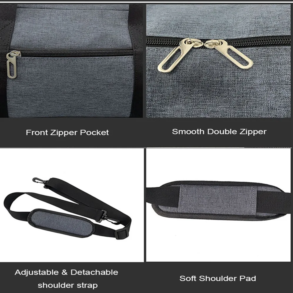 Custom high quality custom large capacity fold sport gym women men waterproof duffel travel bag