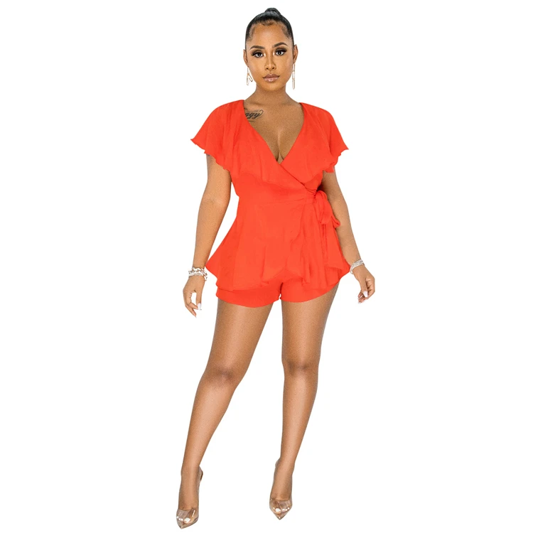 MOEN Solid Color Elegant ropa mameluco Girls Fashion New Woman Clothing Women romper One Piece Jumpsuits