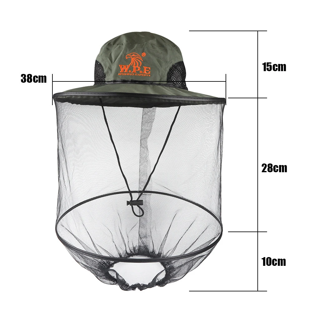 Casquette Moustiquaire Anti-Moustiques - Filet De Tête Pour Apiculture, Camping, Pêche, Plein Air