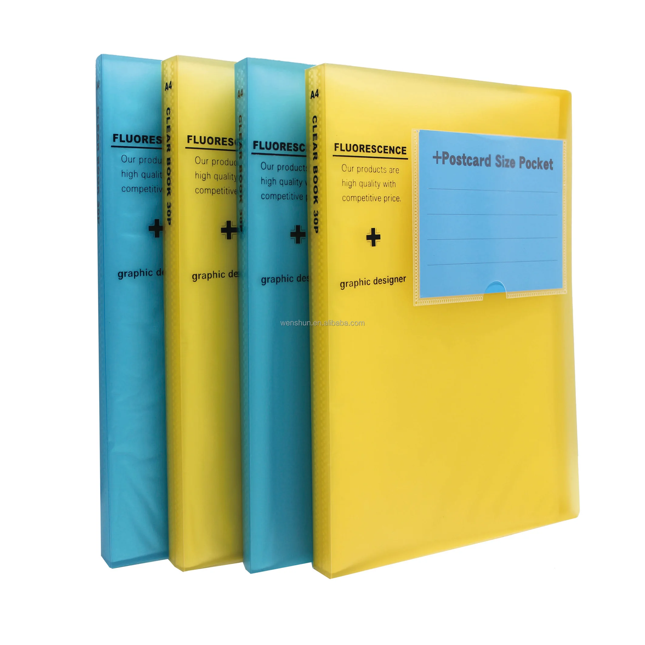 2021 Plastic Business Card Display Book with Transparent Sheet Protector