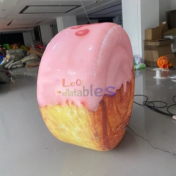 Inflatable Swiss Roll Model Promotional Giant Advertising Food Cake Desserts Bread Models Props for Shop Advertising Decoration