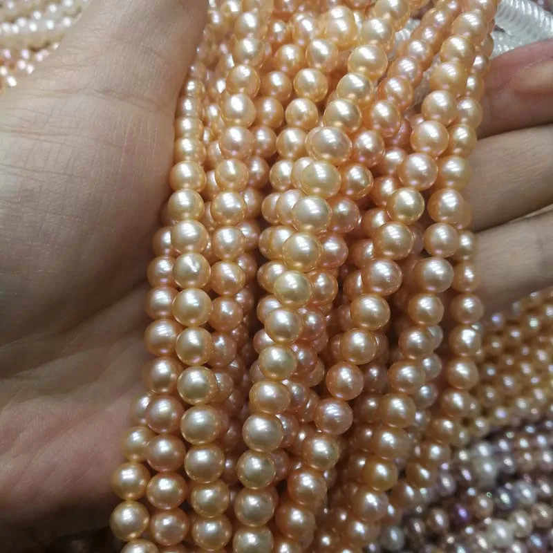 Wholesale White Natural Freshwater Pearls Beads String  for Making Necklace Bracelet
