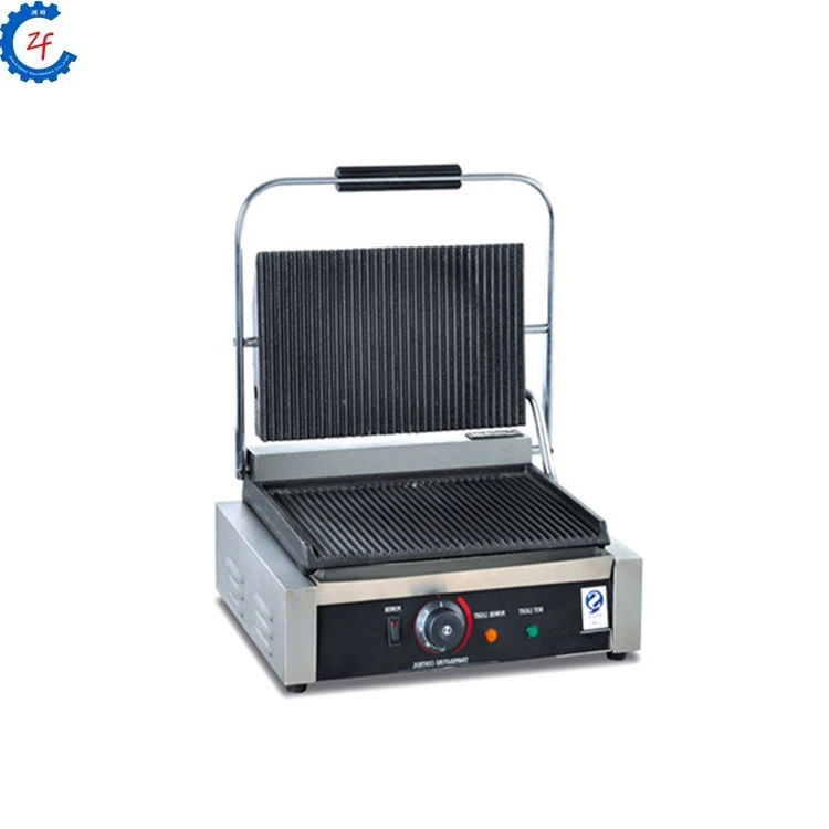 2200W Commercial Panini Maker Sandwich Press Grill Electric Sandwich Maker  Non Stick Surface Kitchen Equipment for Making Hamburgers Steaks Bacons