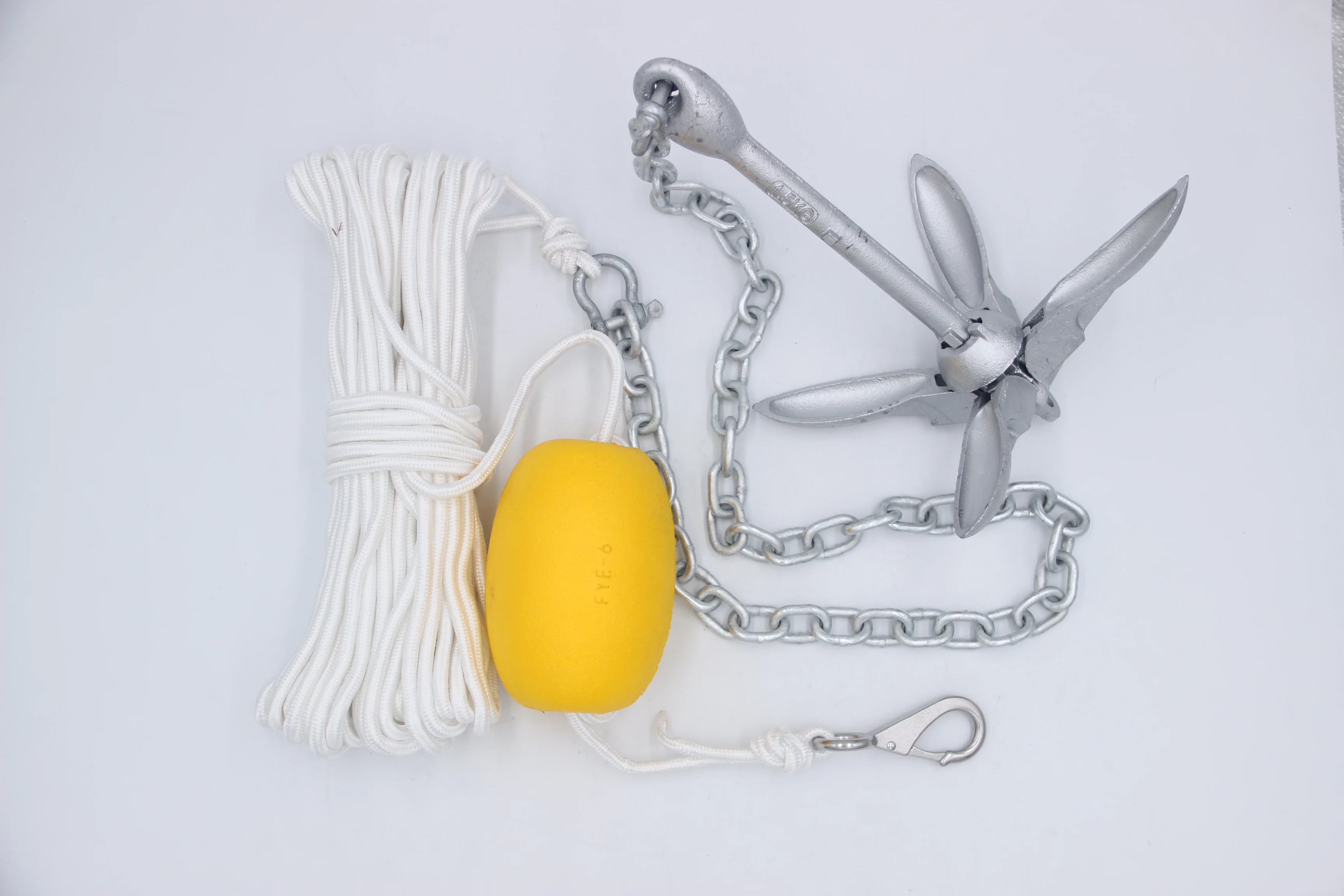 Hot Dip Galvanized Folding Anchor Kit Boat Accessories with Mushroom Anchor for Secure Mooring