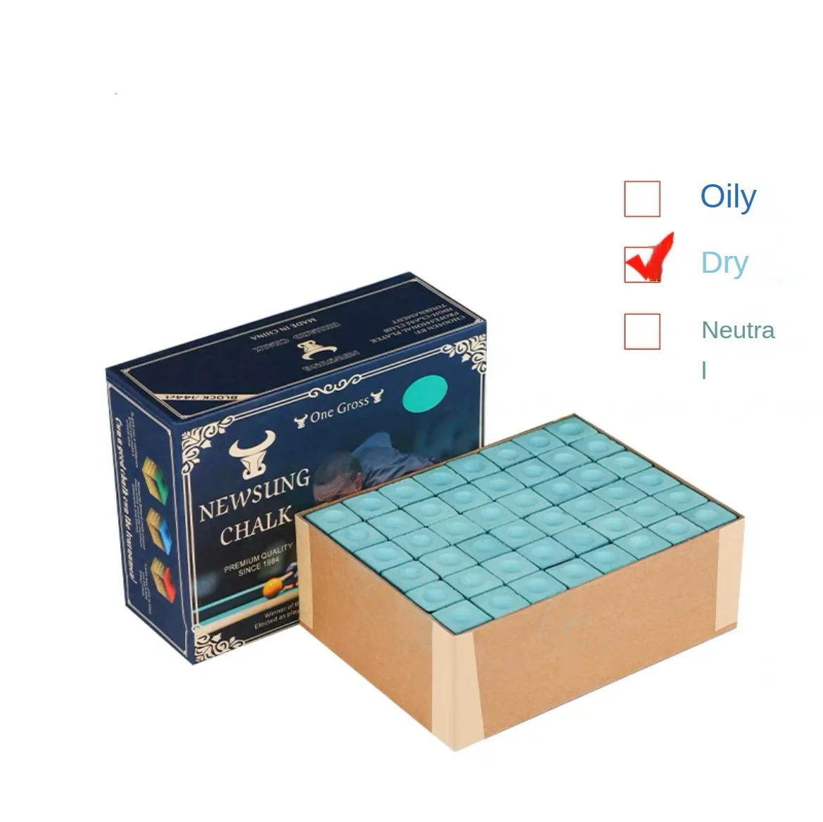 144pcs/set pool chalk black8 oily and