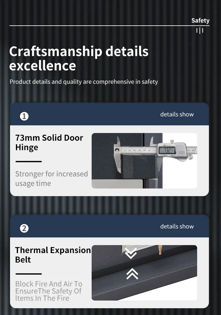 CEQSAFE Custom 2 Hours Fireproof Safes Steel Home Deposit Security Money Fireproof Safe Box supplier