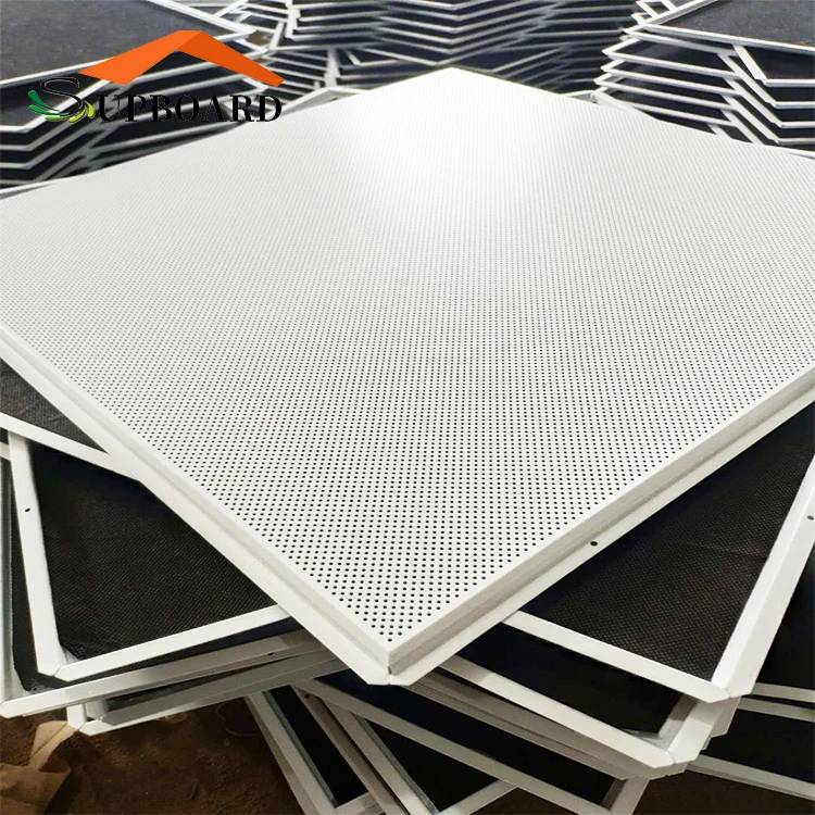 Pop-design Metall-deckenplatten 60x60 Schalldämmende Aluminium-abhängdeckenplatten Akzeptieren Lc-zahlung