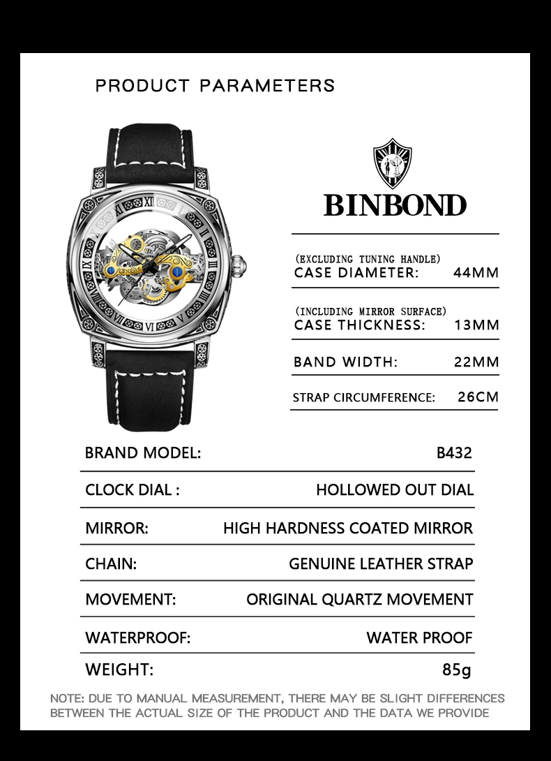 BINBOND 432 Man Quartz Watches - Luxury & Style Redefined