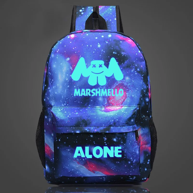 Black DJ Marshmello Printed Backpack Canvas School Bags – Abox.nz