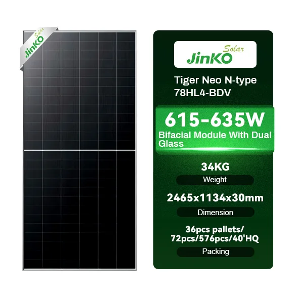 Jinko Solar Panels - High Efficiency Topcon Bifacial PV