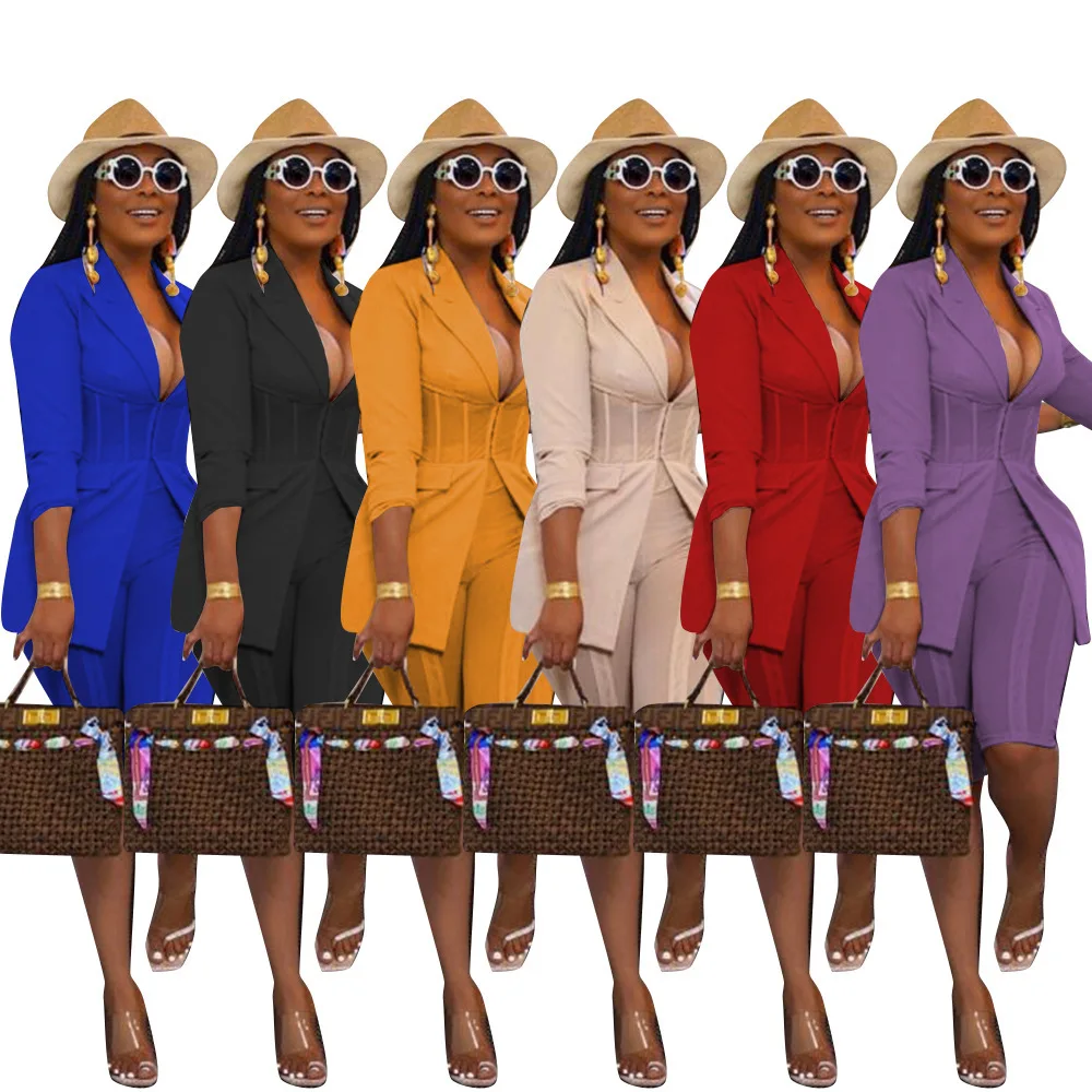 2021 Autumn Solid Color Business Attire 