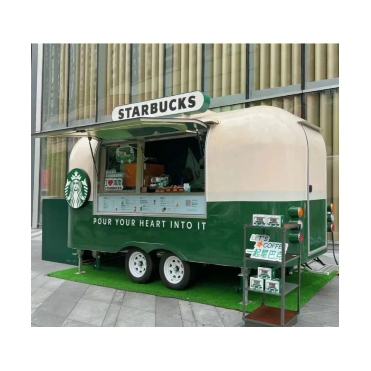 Fully Equipped Air Stream Mobile Catering Fast Food Trailer for Winery Hotels with Full Kitchen Equipment for Restaurant Use