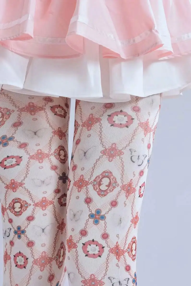 Custom the 2-D World Print Pantyhose With COS Pattern Leggings Lolita Girls Wear Stockings