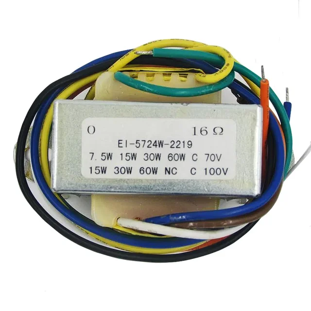 70V 100V 220V Line Matching Transformer 4ohm 6ohm 8ohm 16ohm 5W 10W 15W 20W 25W 30W Amplifier Audio Transformer