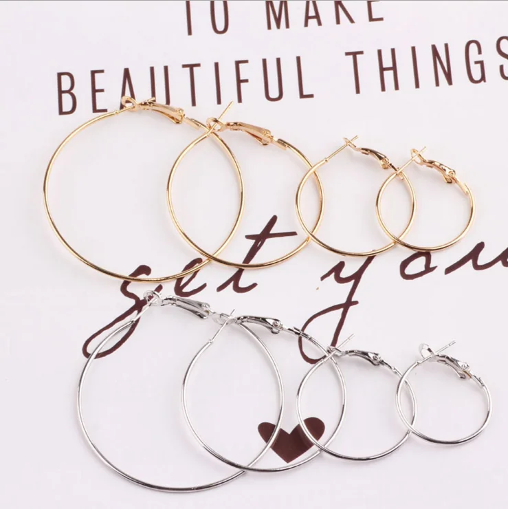 Лидер продаж, хорошая цена, лидер продаж, оптовая продажа, женские модные большие золотые серьги-кольца с модным дизайном