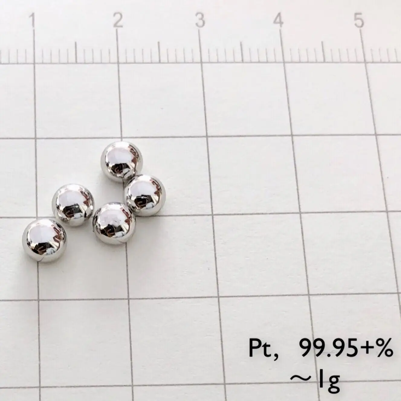 Mini Very Precious Metal Elements 1g Set: Ruthenium, Rhodium