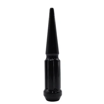 4.41in Length Black Chrome Colors 7 splines M14x1.5 Thread Spike Lug Nut for Racing Car replacement
