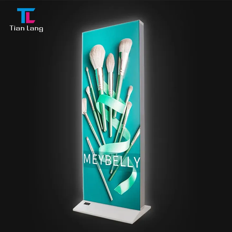 TianLang Aufladbare Bodenständige Mobile Doppelseitige Werbeleuchtkasten