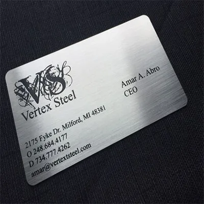 Laser Engraved Cutting Stainless Steel Tungsten Steel Brass Aluminum Metal Business Card Laser Marking Machine