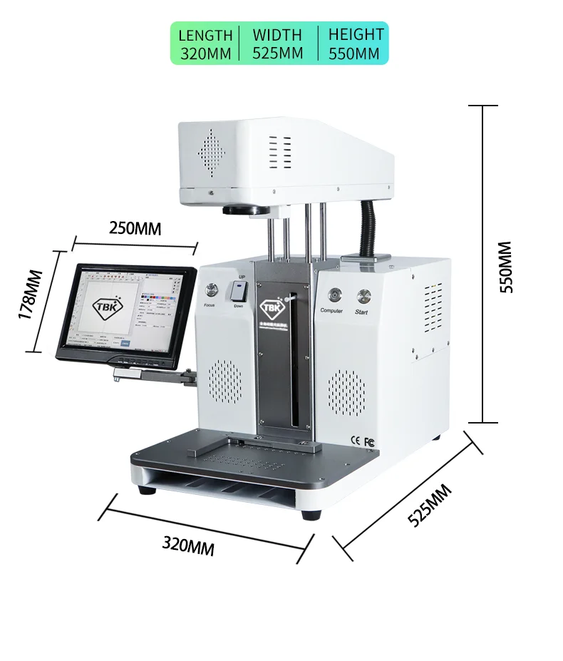 TBK 408A  2 In 1 Oca Laminating Machine And Bubble Remover For 15 Inch Curved / Straight Screen Mobile Automatic Lamination