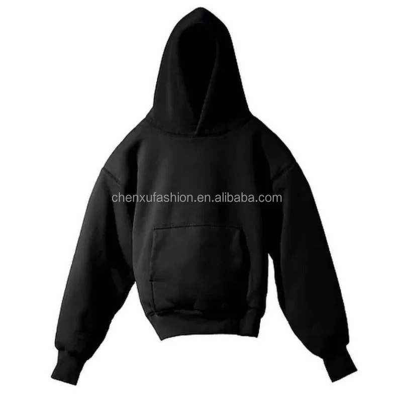 High Quality Thicker Double Layer Blank Fleece Hoodie Oversized