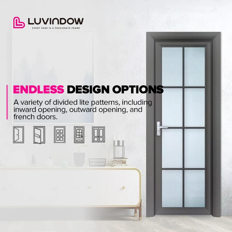 Factory Made Inswing French Door Models Grill Design German Hardware Accessories Aluminium Wood French Casement Patio Door
