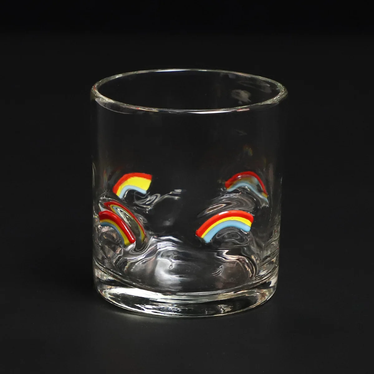 Custom Creative High Quality Soda Juice Drinking Cup Christmas Style Ghost Rainbow 3D Decorative Craft Hand Painted Glass Cup